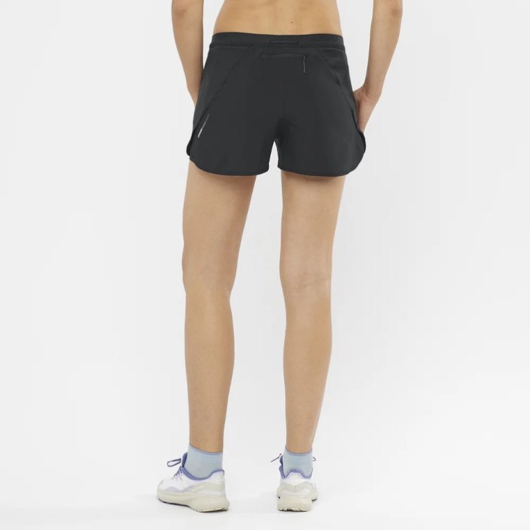 Black Salomon Cross 2in1 Women's Running Shorts | IE HS1085